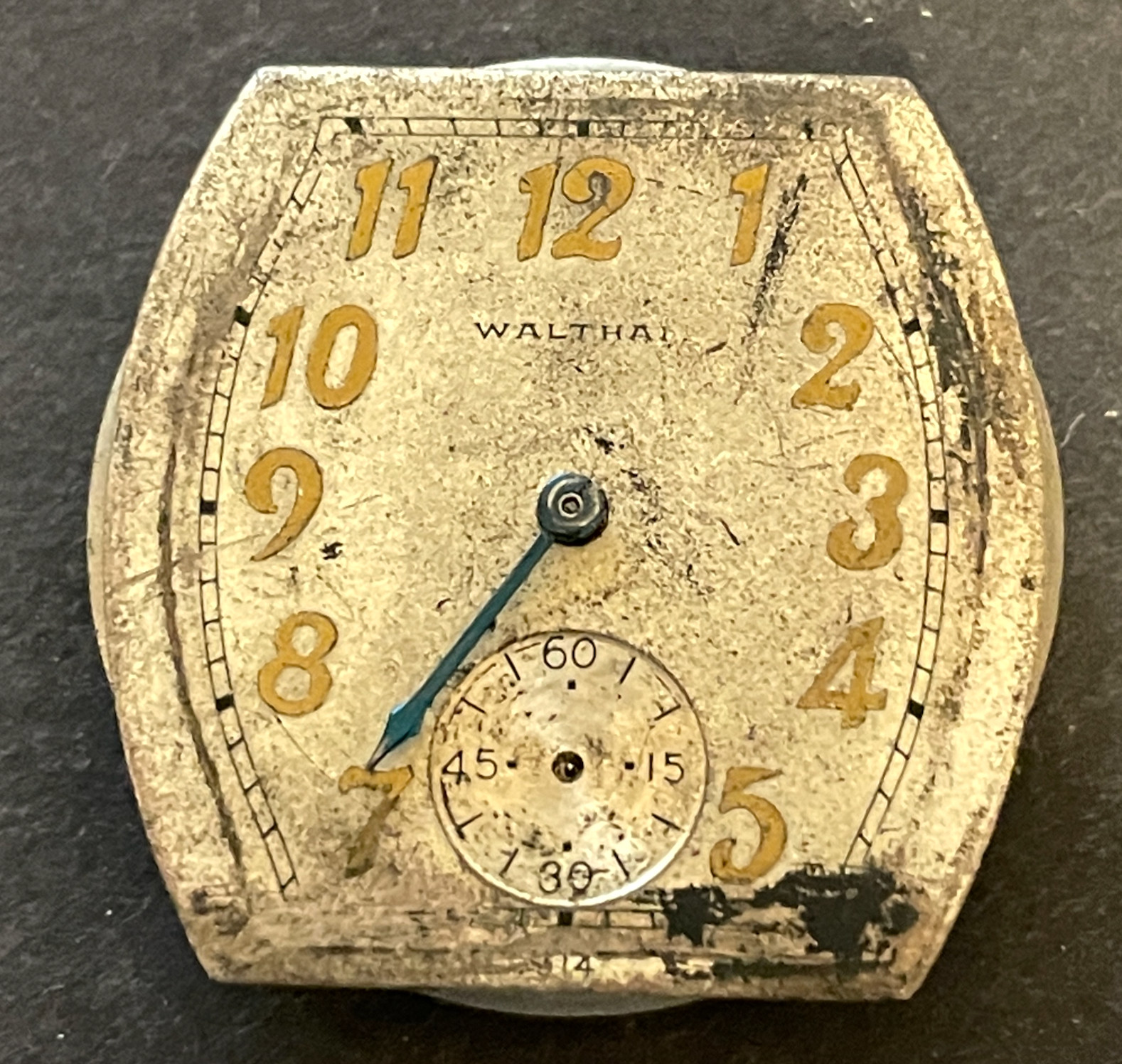 Antique 1933 Waltham Model 1907 361 Men’s Watch Movement Parts Art Deco 3/0s 7j