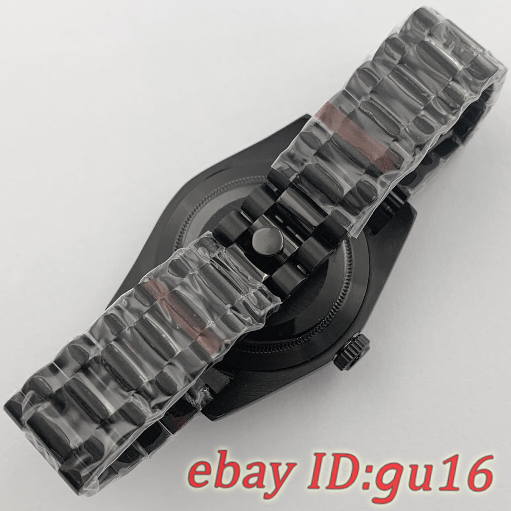 36mm/40mm Black Watch Case President Strap Fit NH35 NH36 Miyota8215 ETA2836/2824