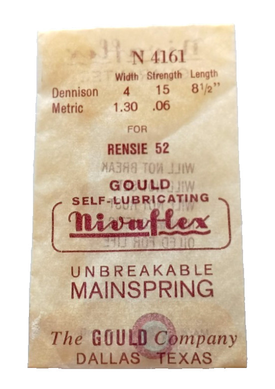 Rensie 52 Mainspring watch part ALLOY