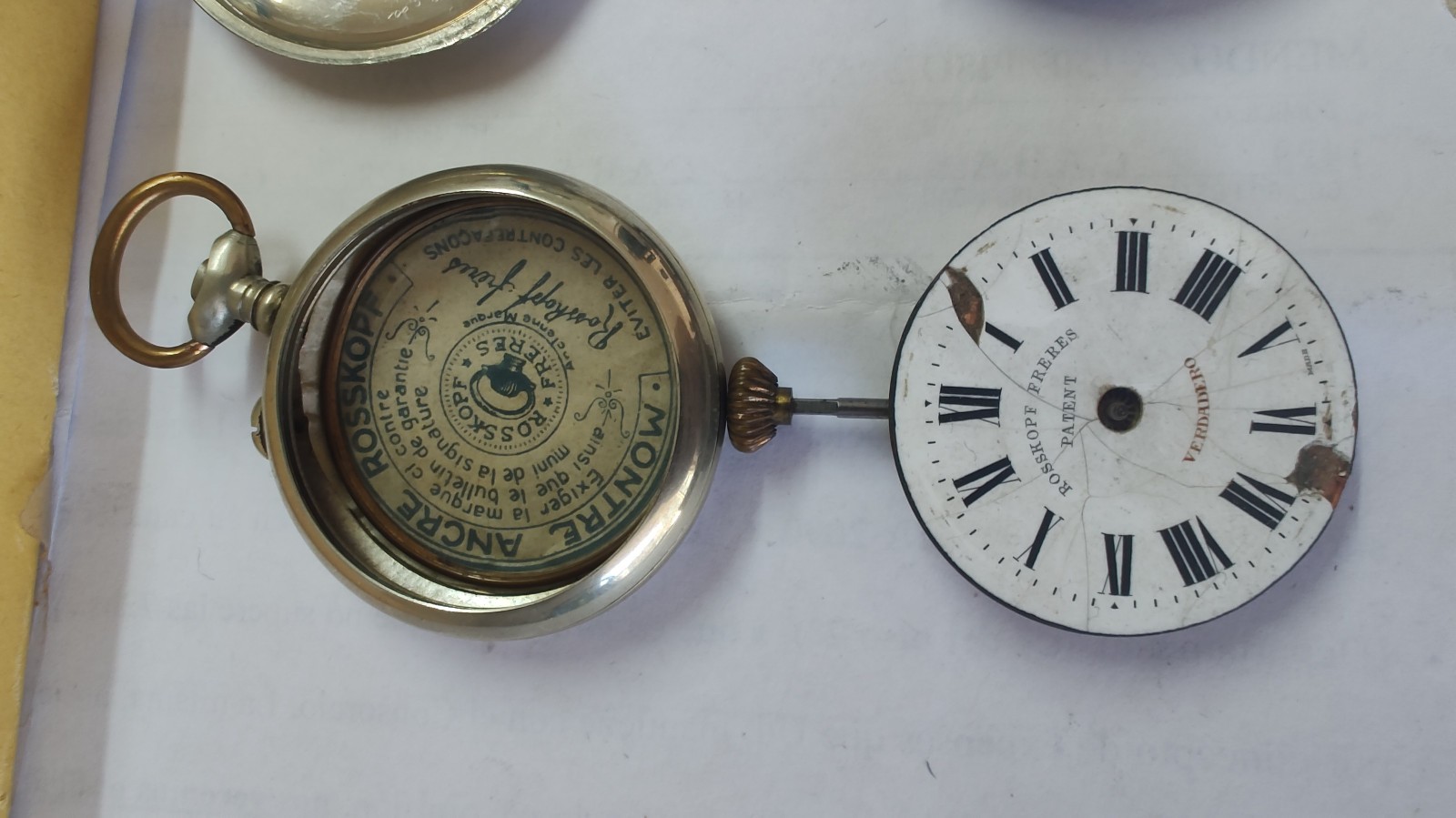 Antique Roskopf Patent Wille Frères Watch Parts Lot – Movements Dials Cases