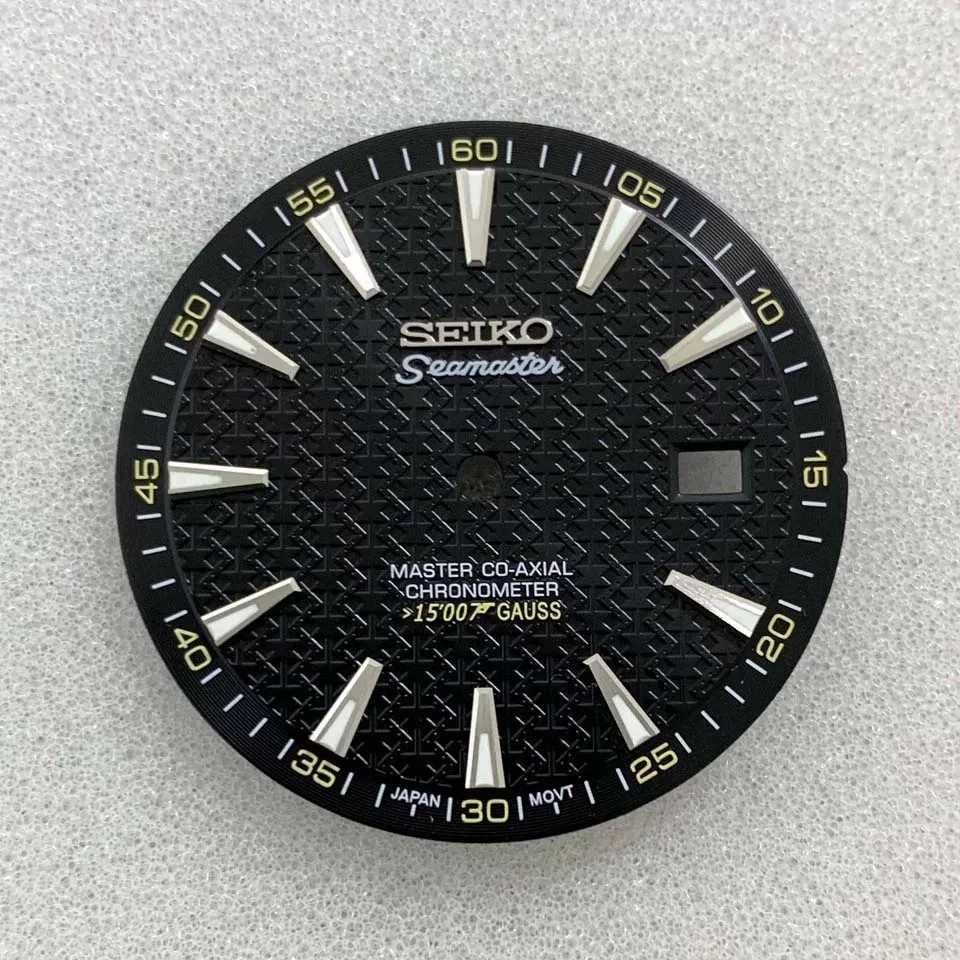 33.5mm Watch Dial Green Luminous Dial Watch Accessories for NH35/NH36 Movement
