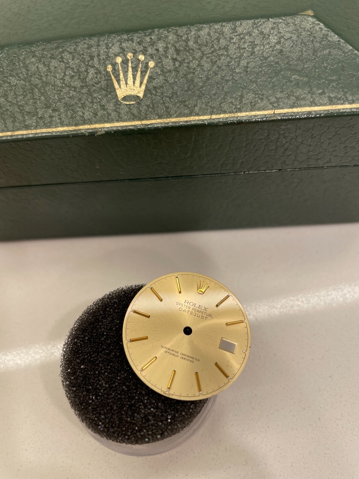 Rolex Datejust Mens 36mm Gold Champagne Jubilee Oyster Stick Dial 16013 16233