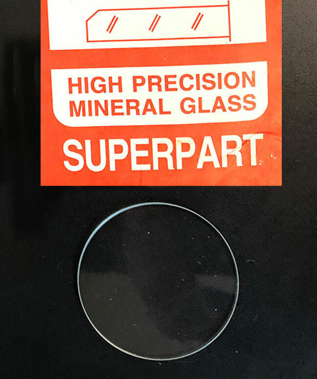 1.0mm Thick Flat Round Mineral Glass Watch Crystal 30.1mm – 32.0mm Diameter