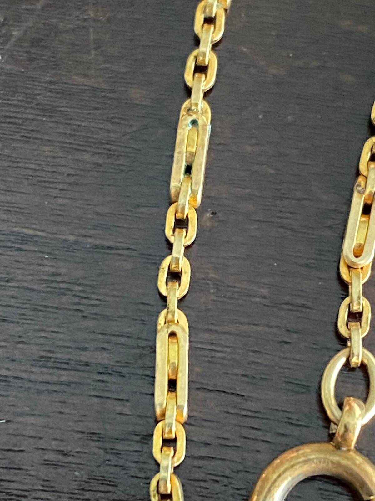 VINTAGE 12 INCH POCKET WATCH CHAIN, 1/20TH 12K YELLOW GOLD FILLED