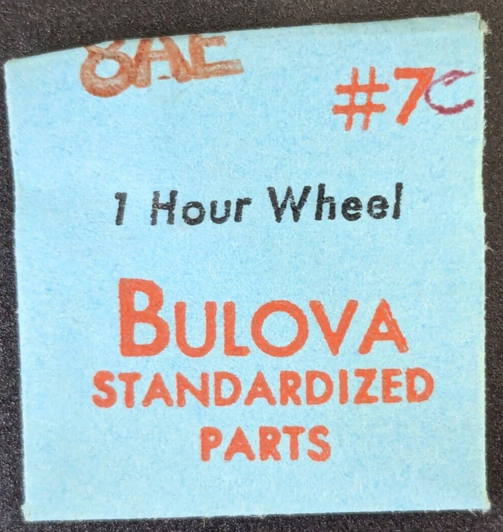 NOS Genuine BULOVA Cal. 8AE WATCH HOUR WHEEL PART# 7C