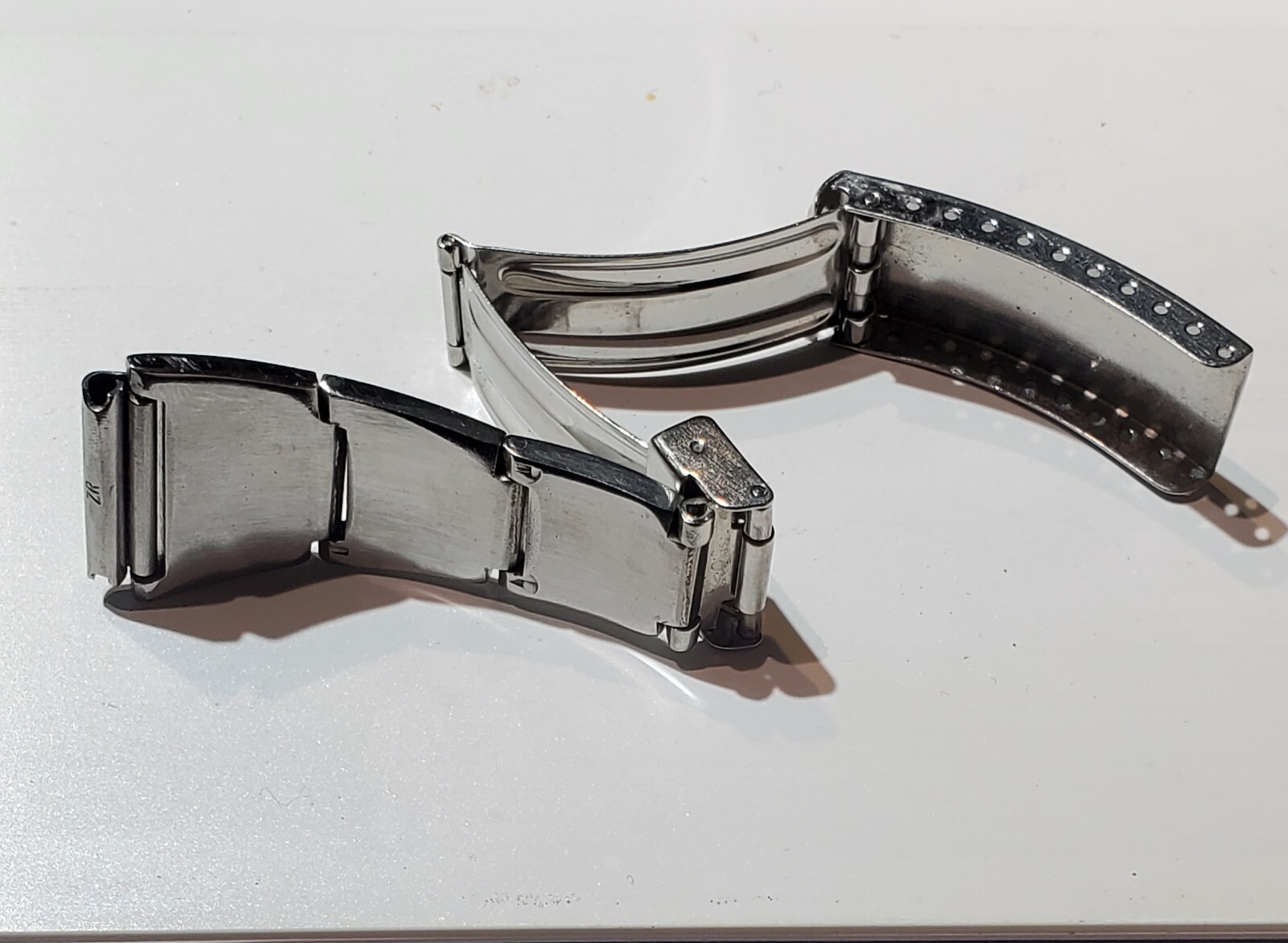 70s Zenith Lobster Style Stainless Steel Fliplock & Half Bracelet 22mm Width