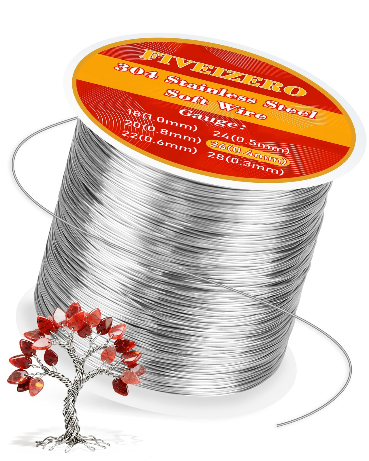 26 Gauge 304 Stainless Steel Wire for Jewelry Making,109yd Stainless Steel Je…
