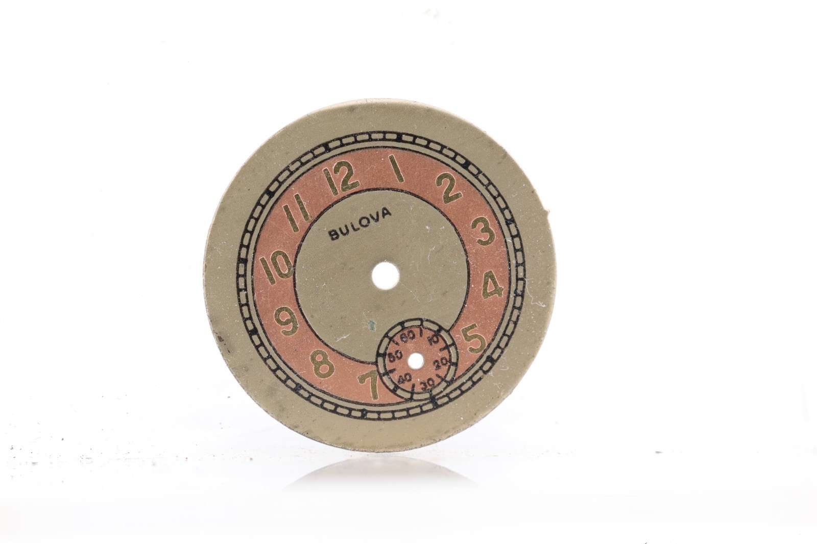 BULOVA TWO-TONE ART DECO WRIST WATCH DIAL 23.41mm (JO)