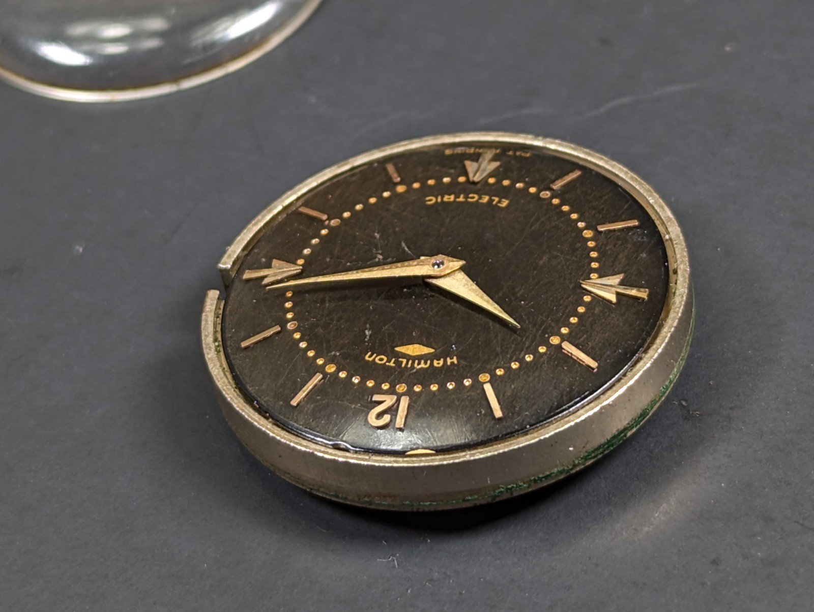 Vintage Hamilton Van Horn 500 Electric Dial & Partial Movement For Parts/Repair