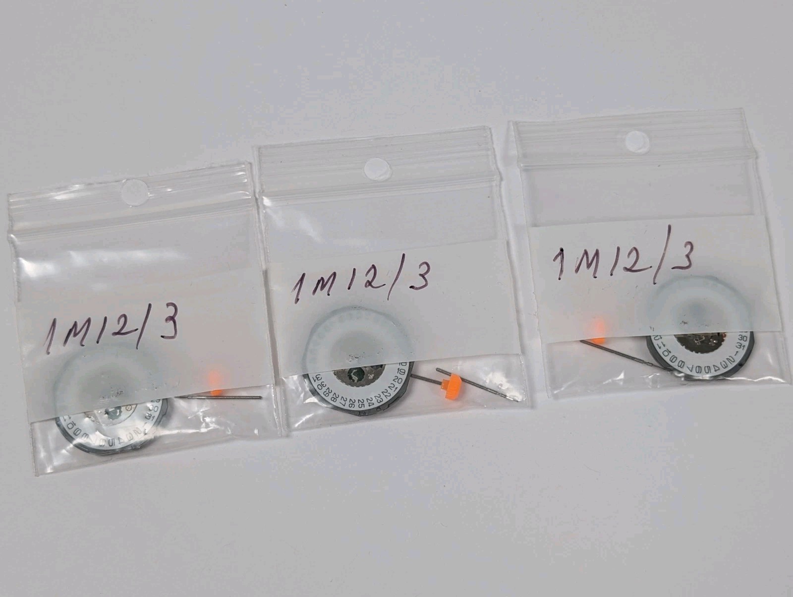Lot Of 3 Miyota 1M12 Watch Movement Date at 3 O’Clock NOS