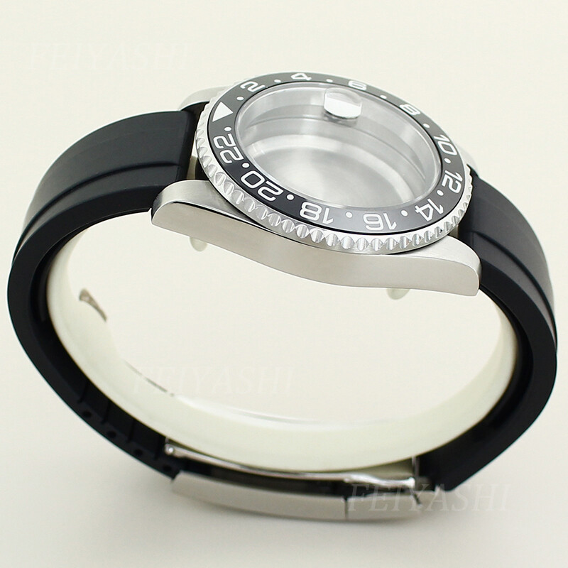 40mm Watch Case Modify gmt Mod Sapphire Glass Ceramic Bezel For Seiko NH34 35 36