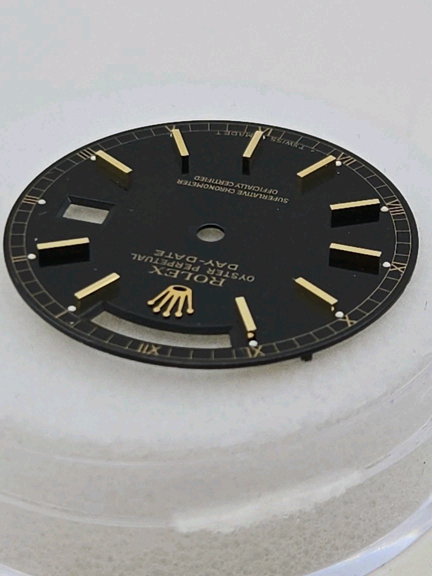 Rolex Dial , President 18038, 18238, Glossy Black Roman Numbers ,Tritium, NOS