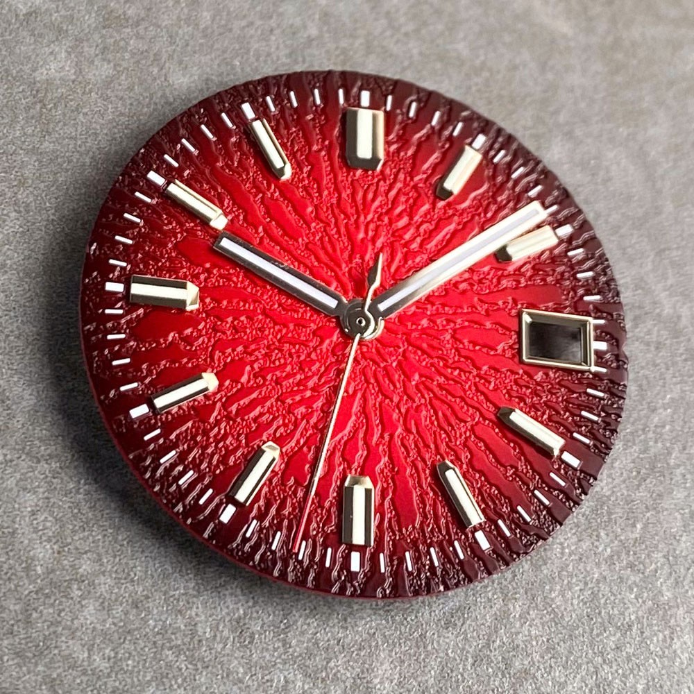 29mm NH35 Textured Watch Dial Luminous for NH36 NH38 NH70/71/72 4R35/36 MOD Dial