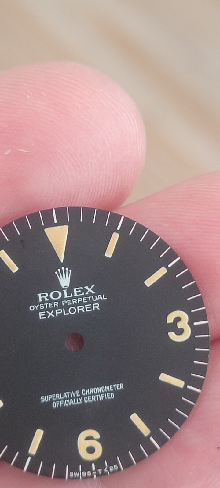 Vintage 100% original Rolex 1016 Explorer I dial.Tritium Matte,beautiful Patina!