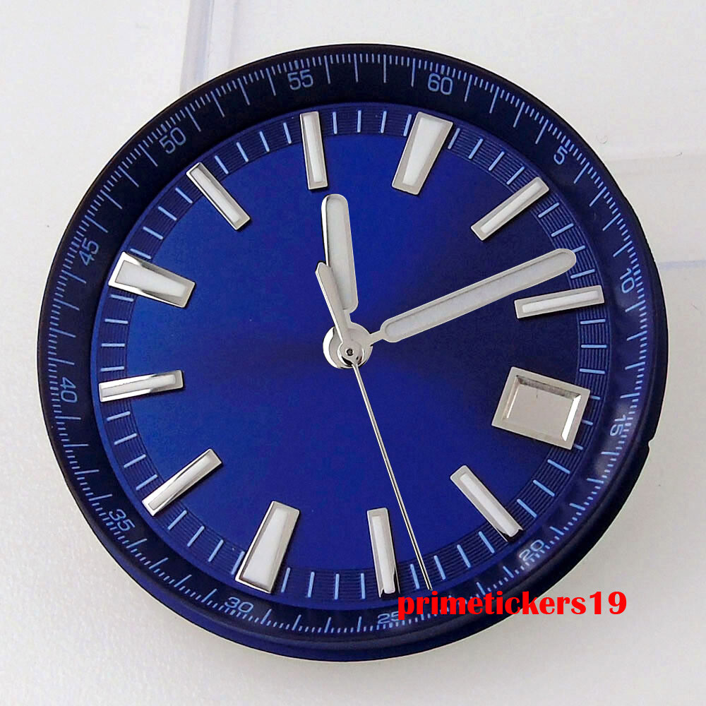 41mm Watch Case Transparent Back Bracelet Sapphire 33mm Dial Hands Fit NH35 Movt