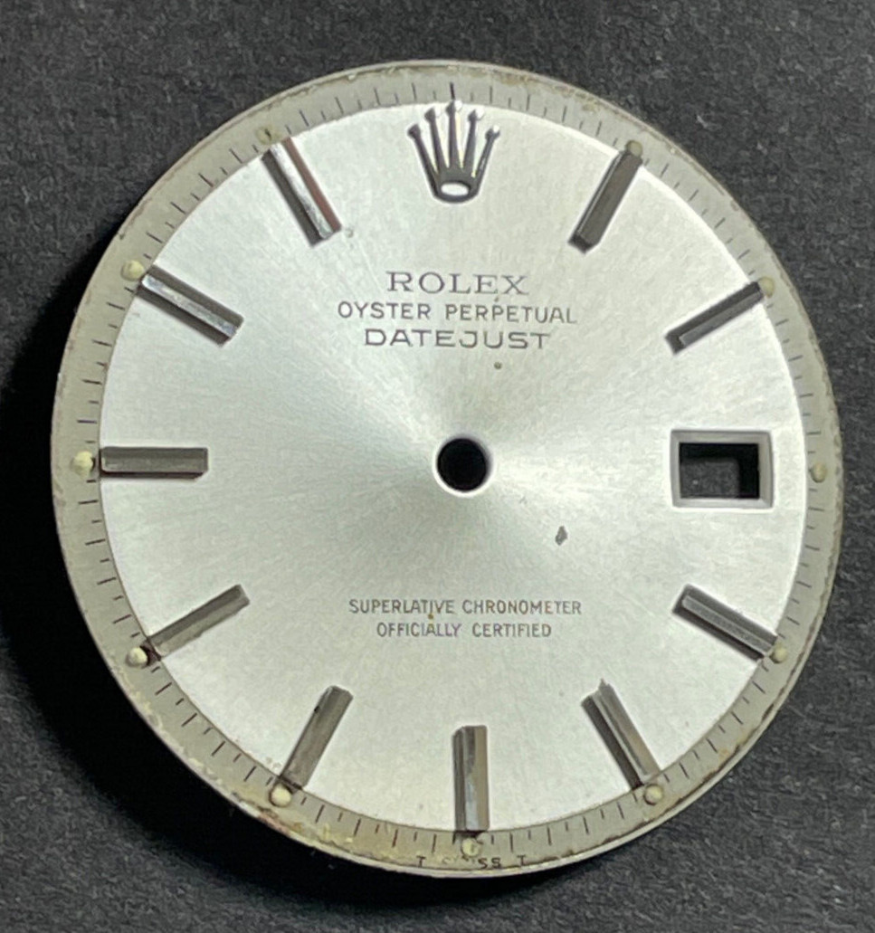 Vintage Rolex Oyster Perpertual Datejust Watch Dial For 36mm Case 1601 1603 1600