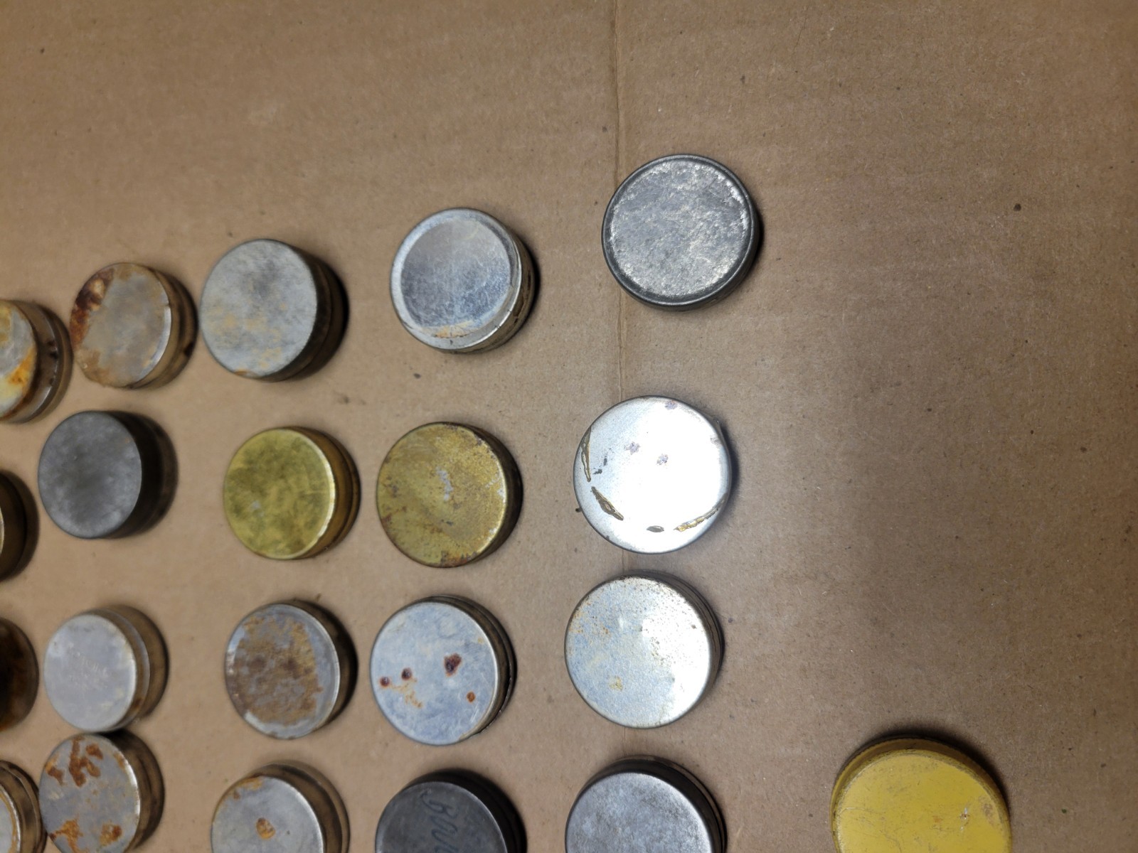 42 Watchmaker Tins for Parts or Movements Complete with Lids 1 1/4” Wide LT4