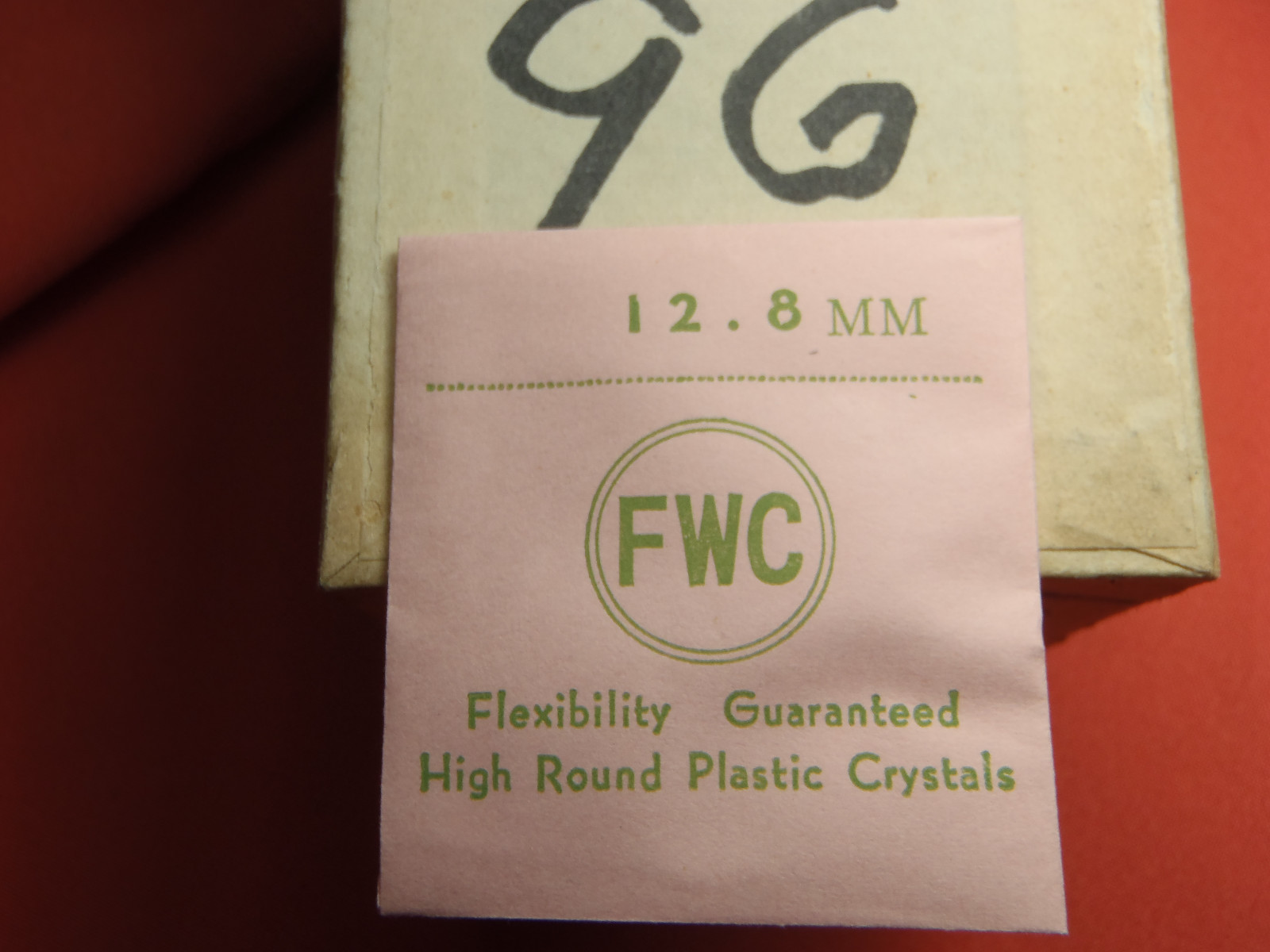 FWC HIGH ROUND Diamond Edge PLASTIC WATCH CRYSTAL 12.8 MM NOS