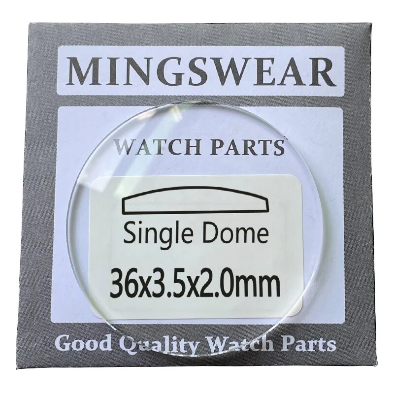 Single Dome 2.0mm Watch Glass Round Mineral Glasses Watch Crystal Mirror 28-40mm