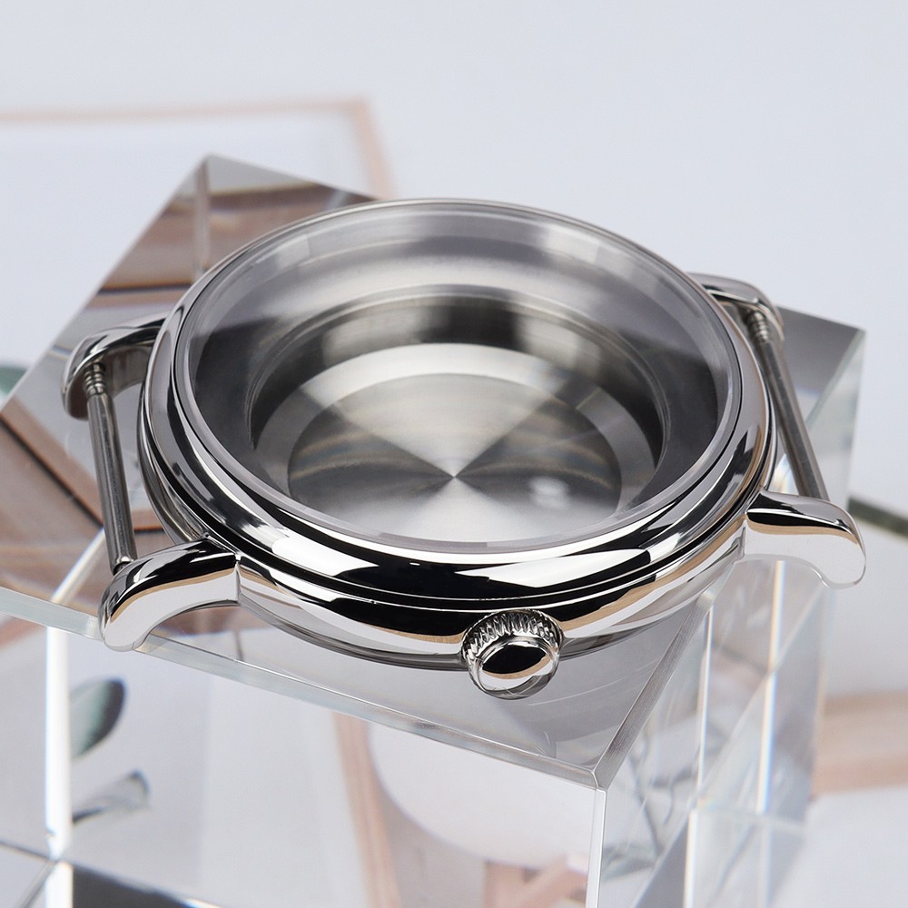 FEIYASHI Polished 316L Steel 40mm Classic Silver Watch Case Sapphire For ETA2824