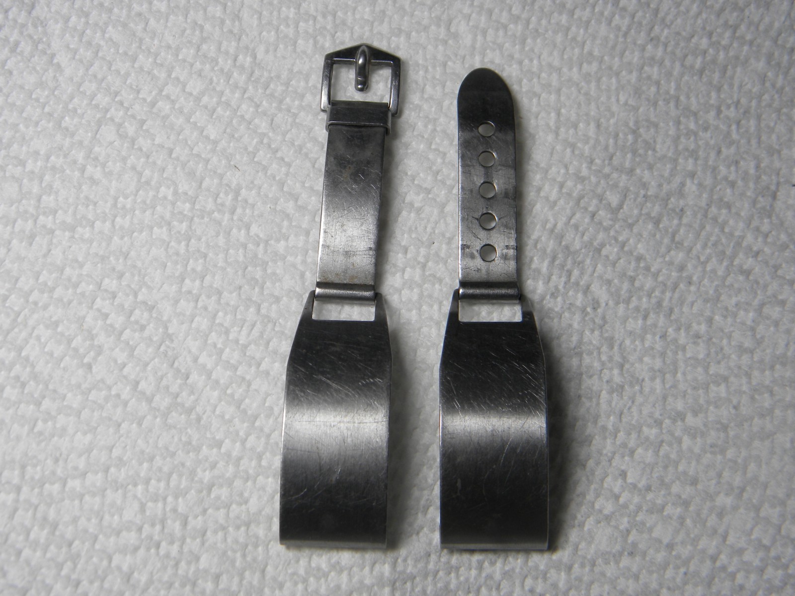 The Captain by Gemex Co Chrome Steel USA Made Watch Band Approx 15.5MM Lug Width