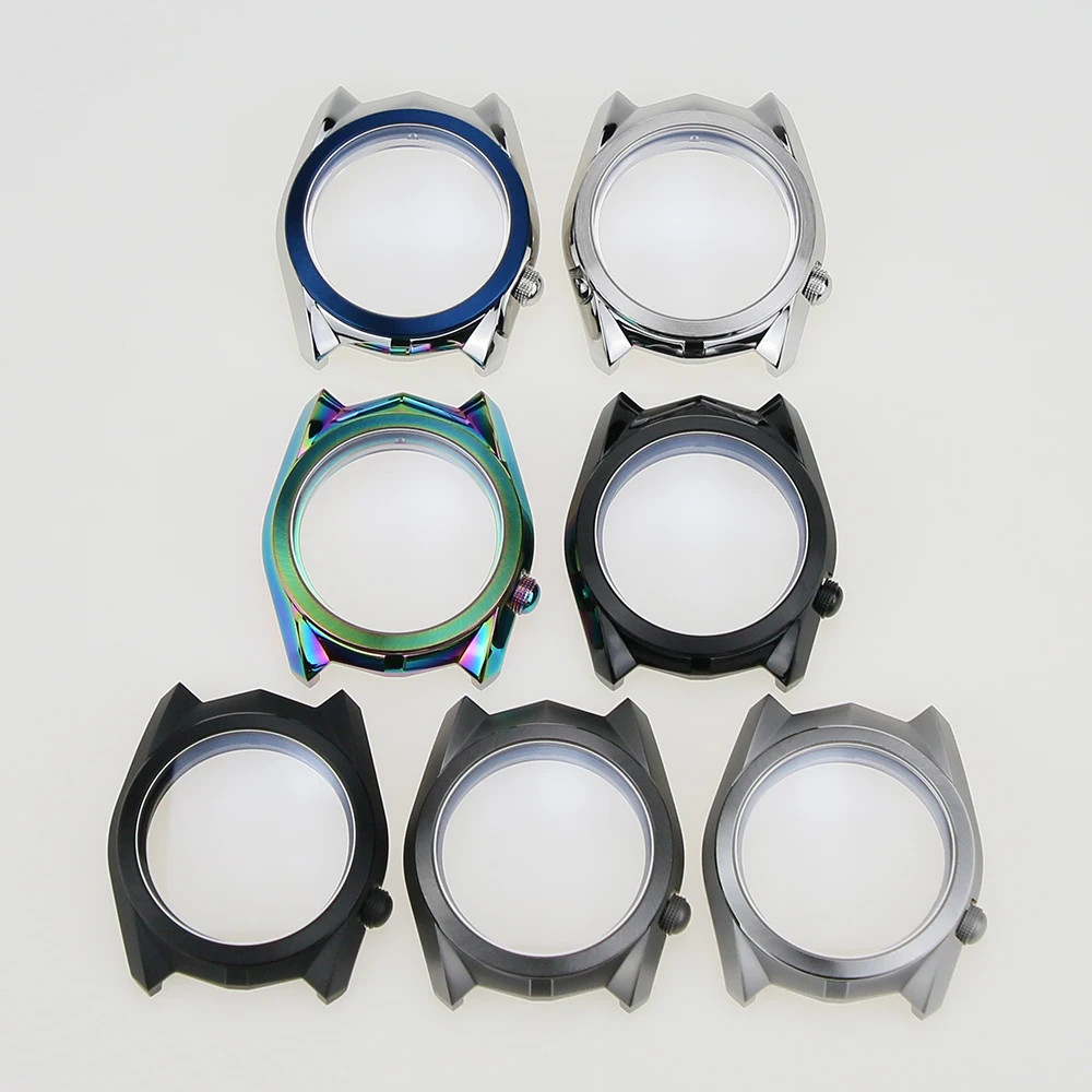 40mm Watch Case 316L Stainless Steel Sapphire Glass For NH34 NH35 NH36 Movement