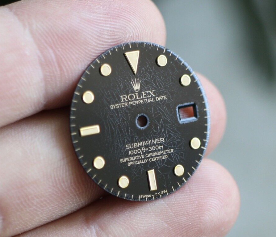 Rolex Submariner 16803 16808 16613 16618 GENUINE Tritium Skate Black Spider Dial