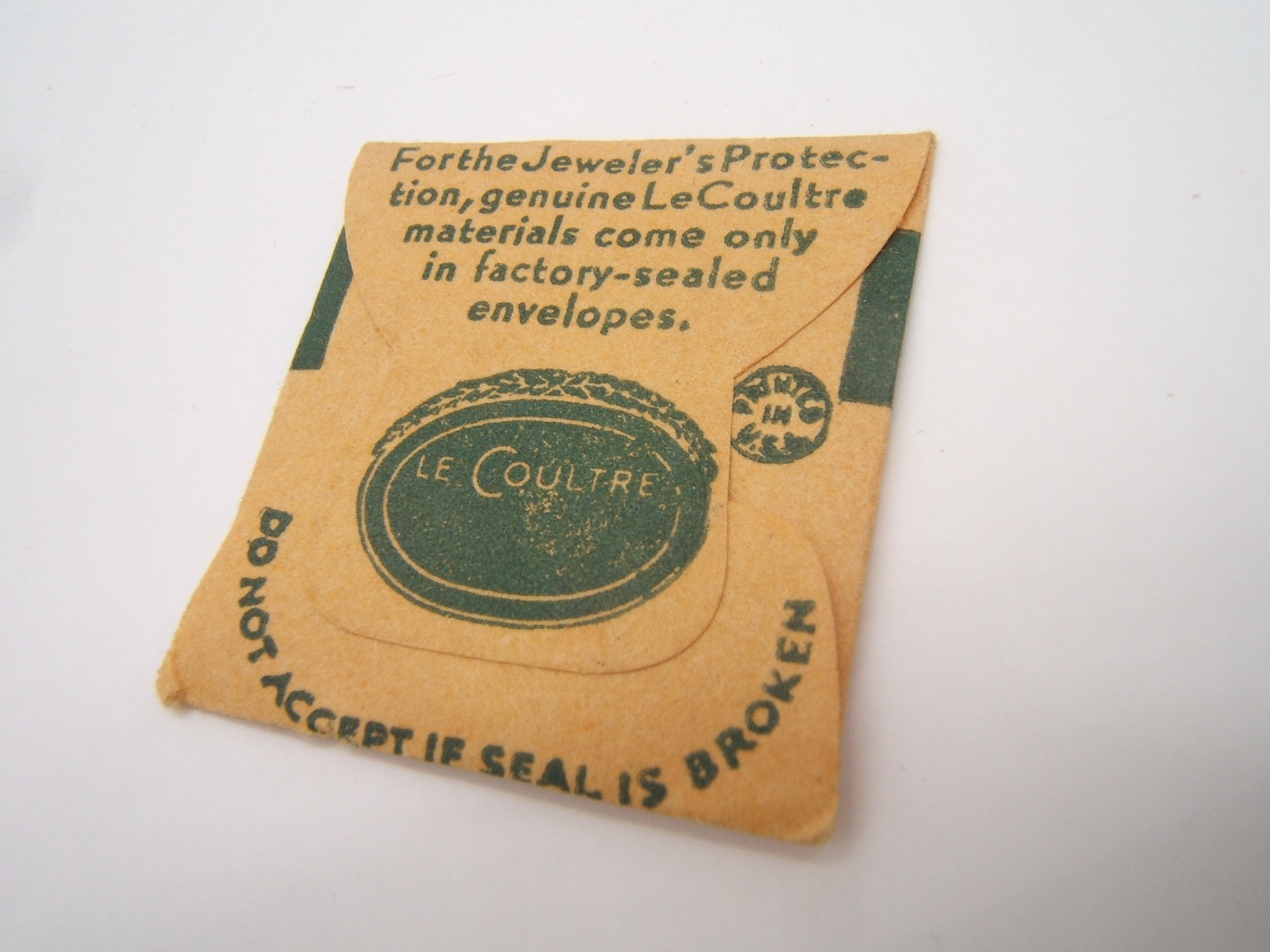 NOS LE COULTRE MODEL 9 OLN BALANCE STAFF SHOCKPROOF PART NO 13