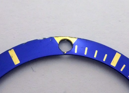 Rolex Submariner 18k Gold & Steel 16613 16803 16618 Watch Bezel Blue Insert Part