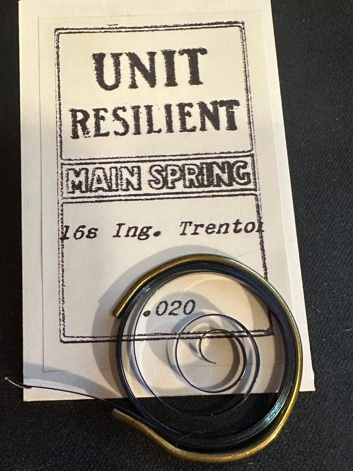 Trenton 16s Mainspring No. 365 Made by Waltham – Steel