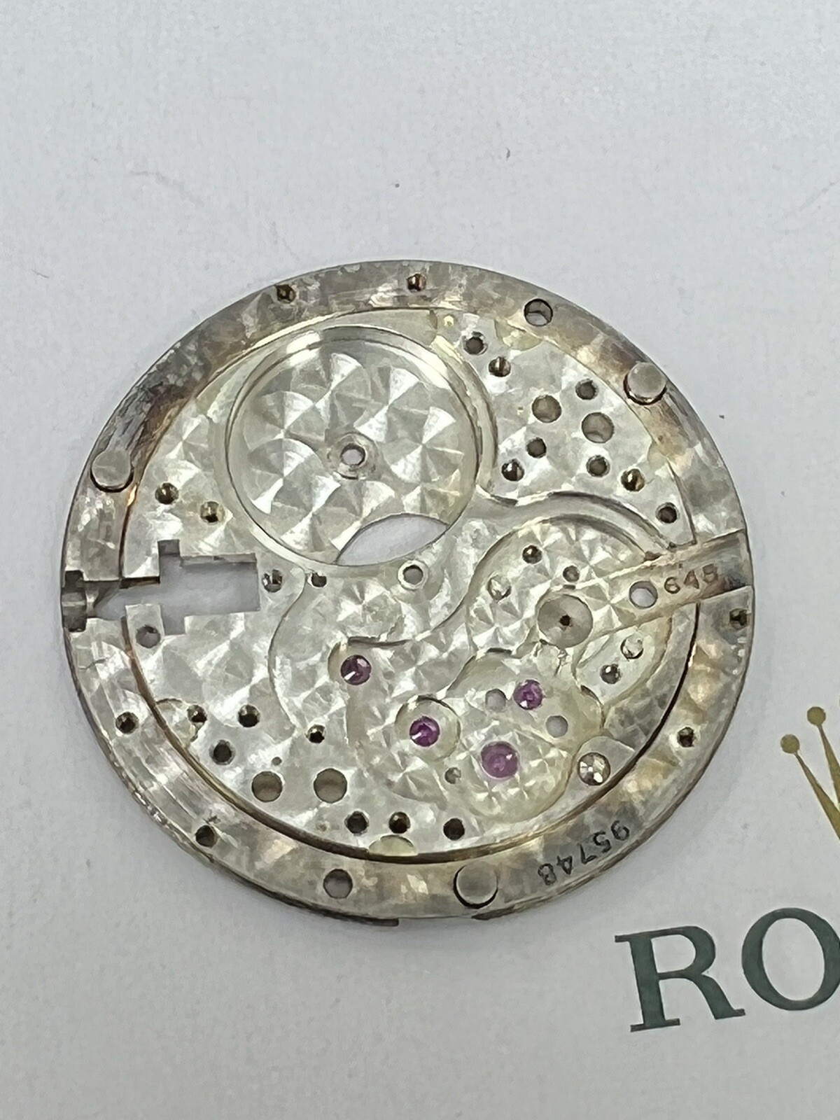 GENUINE Rolex 645 Main Plate Complete Perfect Condition