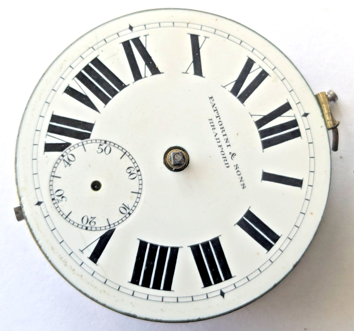 Antique Fattorini Bradford Pocket Watch Movement Errington Factory Under Dial 26