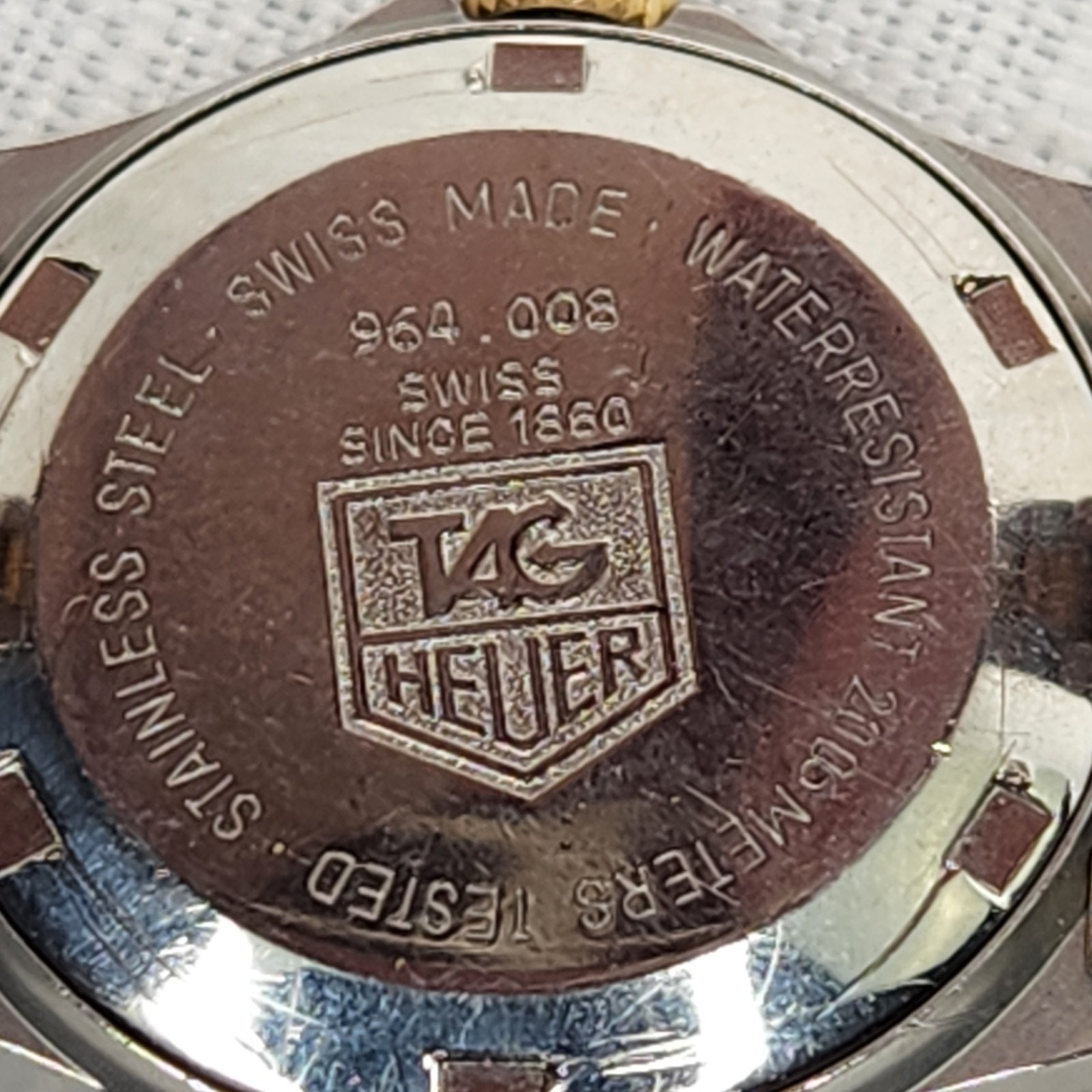 Tag Heuer Watch 964.008 FOR PARTS Gold and Silver Tone NOT WORKING