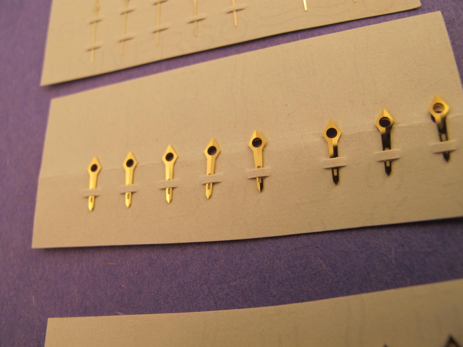 LECOULTRE NOS 3 PC HAND SET WITH SWEEP MEMOVOX GILT CALIBER 910-911 6/10.5 #65