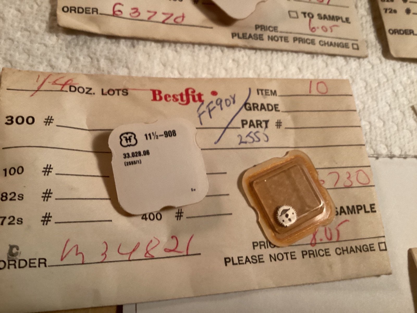 Assorted watch parts for stock
