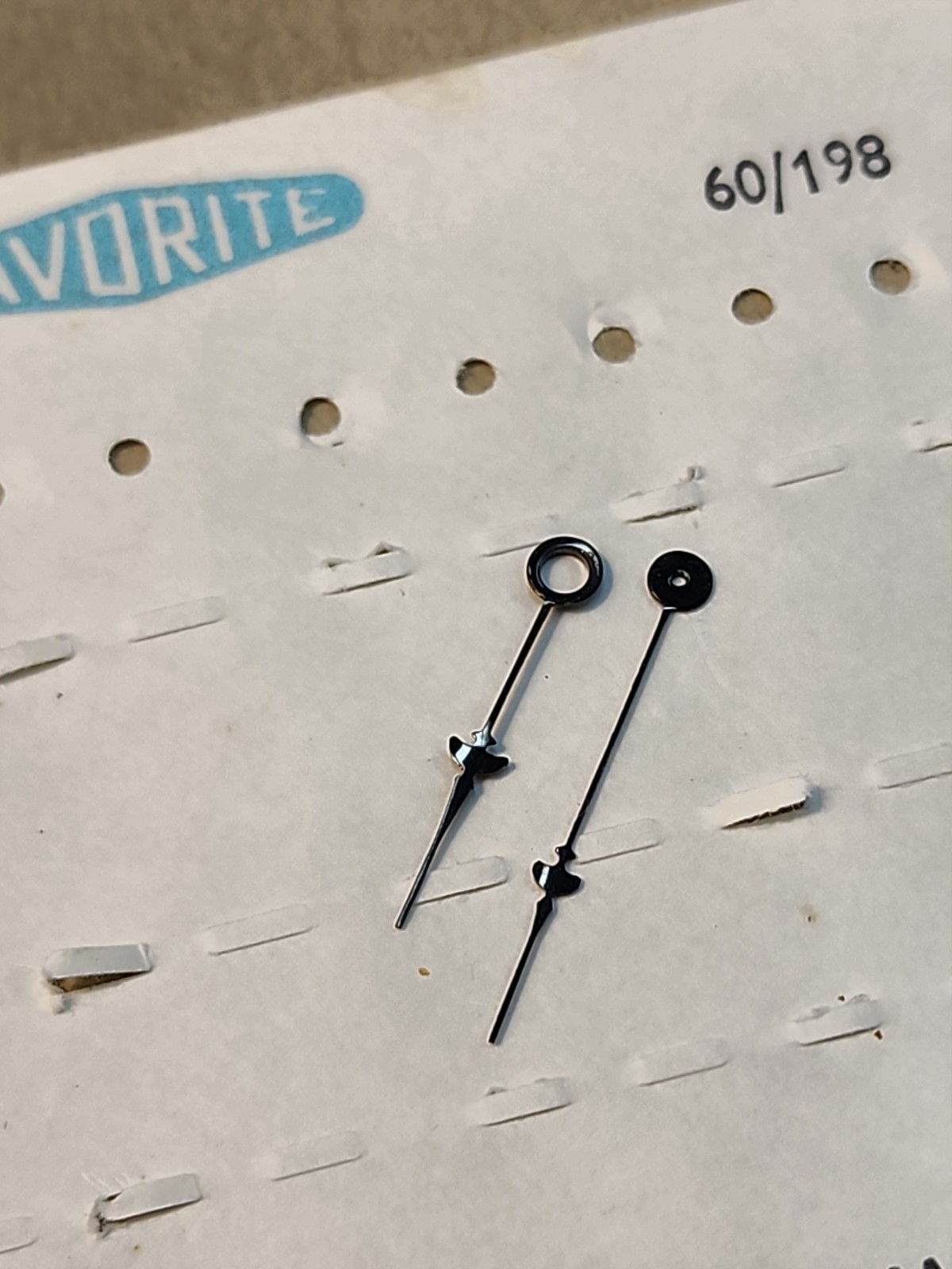 Set Of NOS Howard 18s Black Crescent Or Umbrella Hour/Min Hands 198/60
