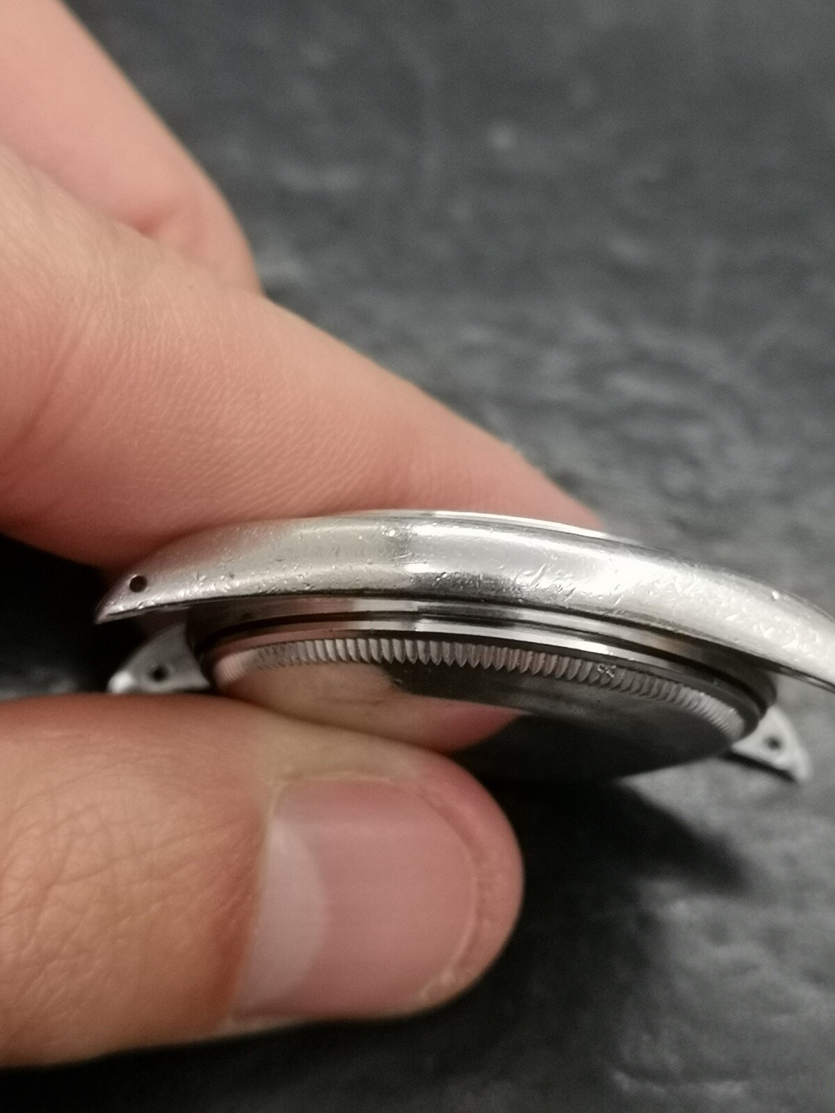 CROWN TUBE CASEBACK FOR ROLEX DATE 15010 – CASE, CASEBACK, CROWN TUBE