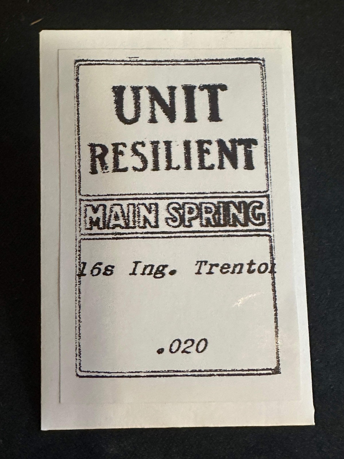 Trenton 16s Mainspring No. 365 Made by Waltham – Steel