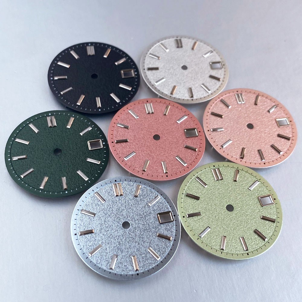28.5mm Multicolor Watch Dial Date Window Fit NH35 NH36 NH38 Movement Watch Parts