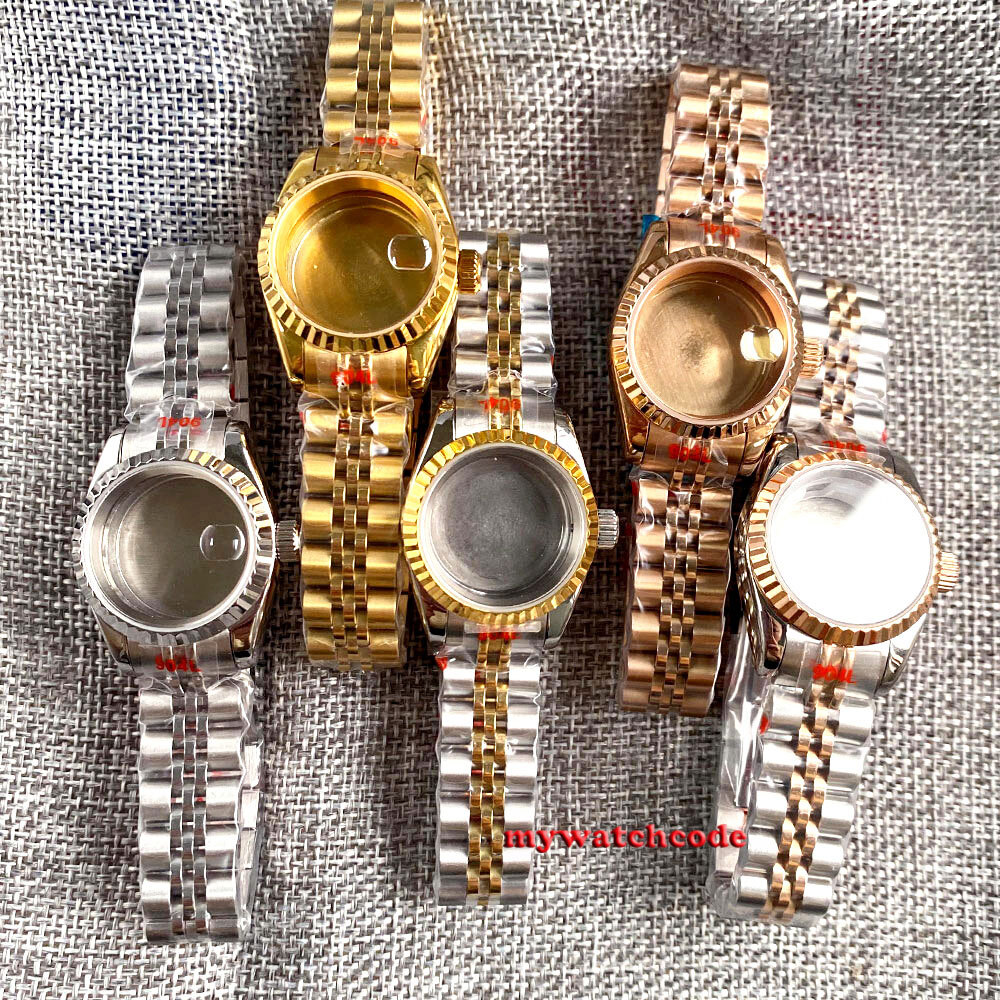 26mm 316L Stainless Steel Watch Case Fit For Japan NH05A NH06A Rose golden case