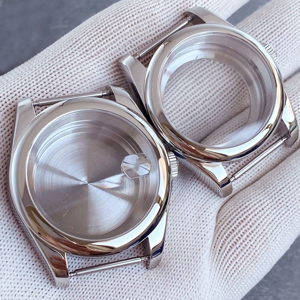 36/39mm Round Poilshed Stainless Steel Diver 20ATM Watch Case For NH35 NH36 Move