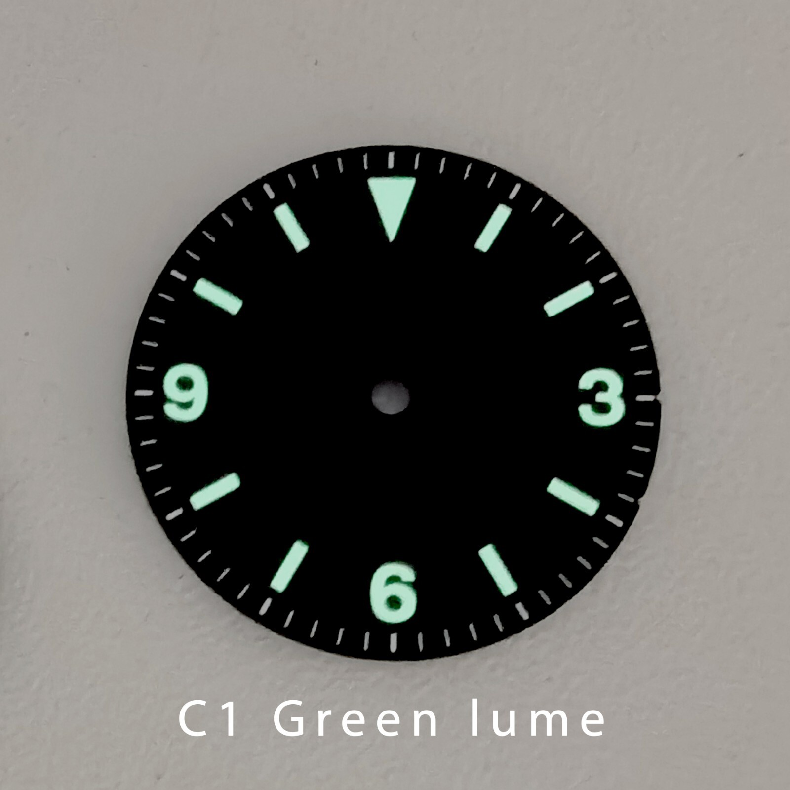 DS Matte Black 28.5mm Dial EXP 369 C1 Lume NH35 S logo Mod No date Custom logo