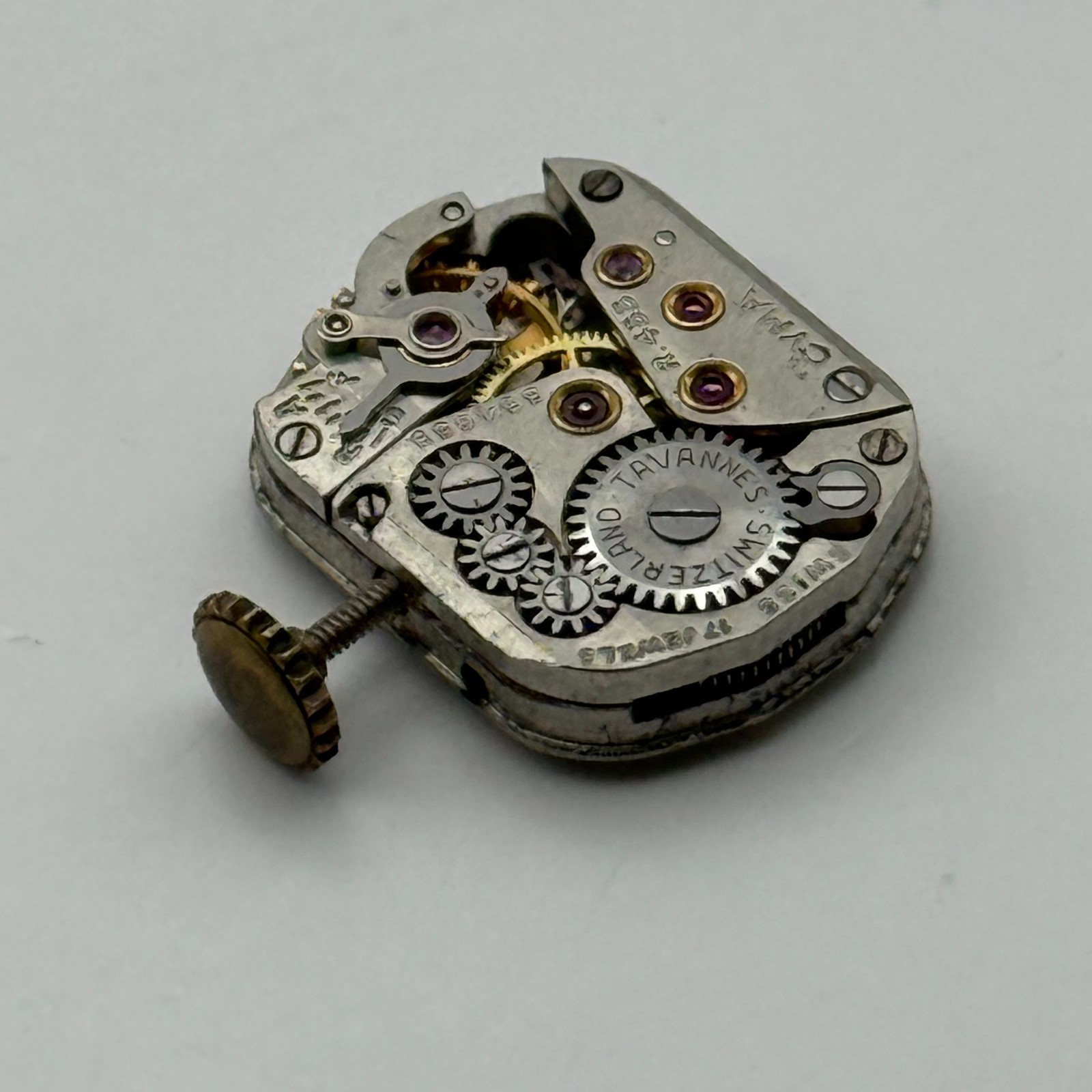 Cyma R433 Watch Movement Tavannes 17Jewels Swiss Manual Wind Parts Repair 11.3mm