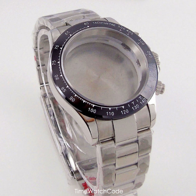 39mm VK63 Watch Case for DAYTONA Men Watch VK64 Movement Sapphire Chronograph