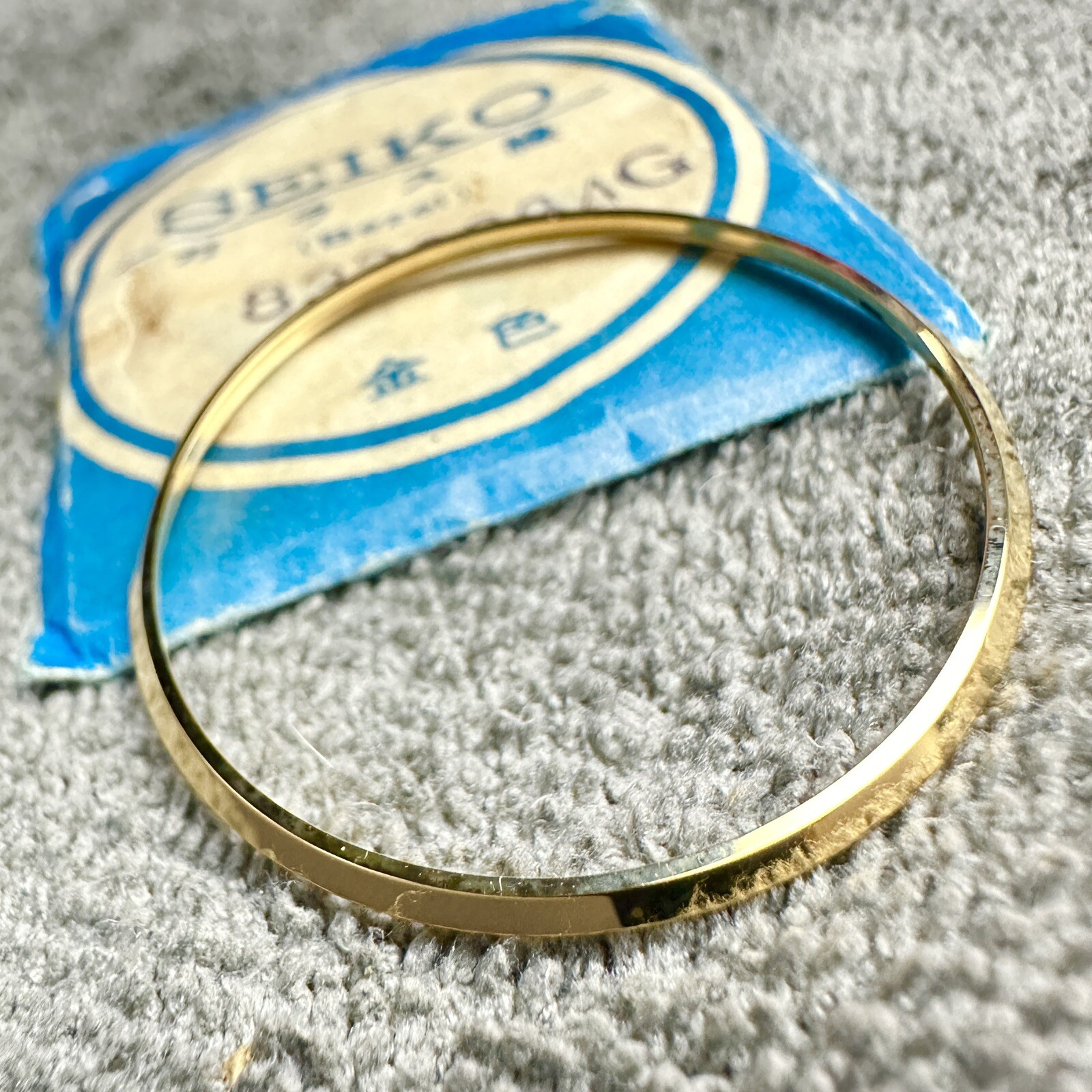 NOS BEZEL FOR VINTAGE SEIKO 5606-6020 5606-6029 LM LORD MATIC GOLD COLOR