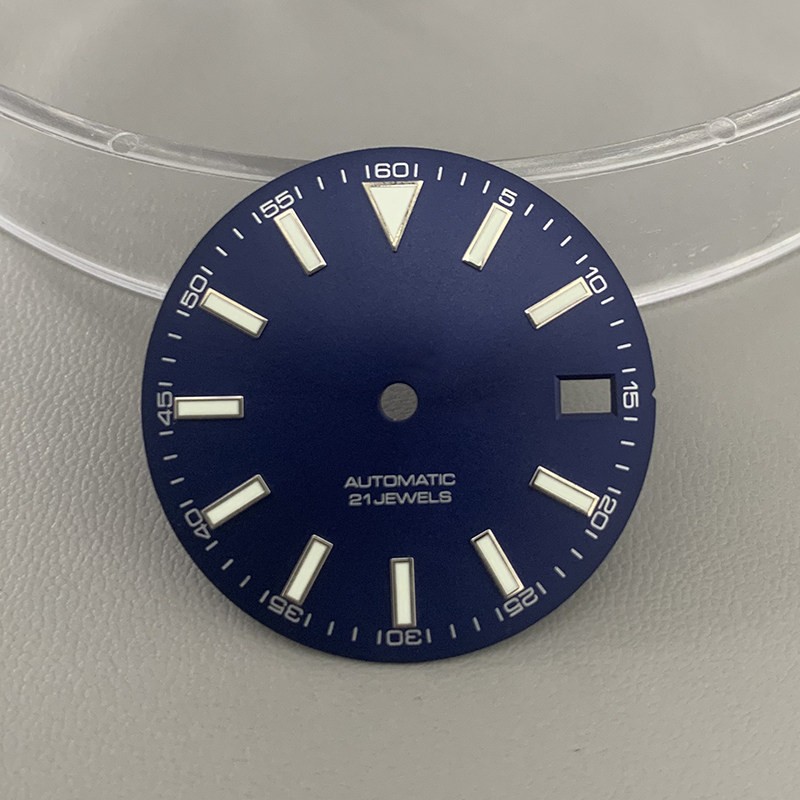 28.5mm No Logo Watch Dial Green Luminous For NH35 Movement Watch Parts