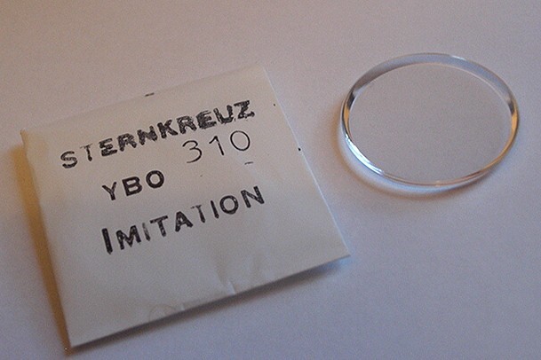 Sternkreuz Watch Acryllic Domed Crystal With Bevell YBO 27mm to 35mm 2mm thick