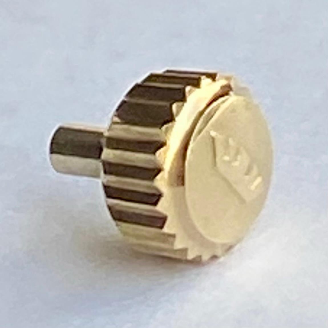 1 Gold Tone Steel 5mm x 3mm Fortis Crown – Tap 10 – Crown Tube 1.5mm