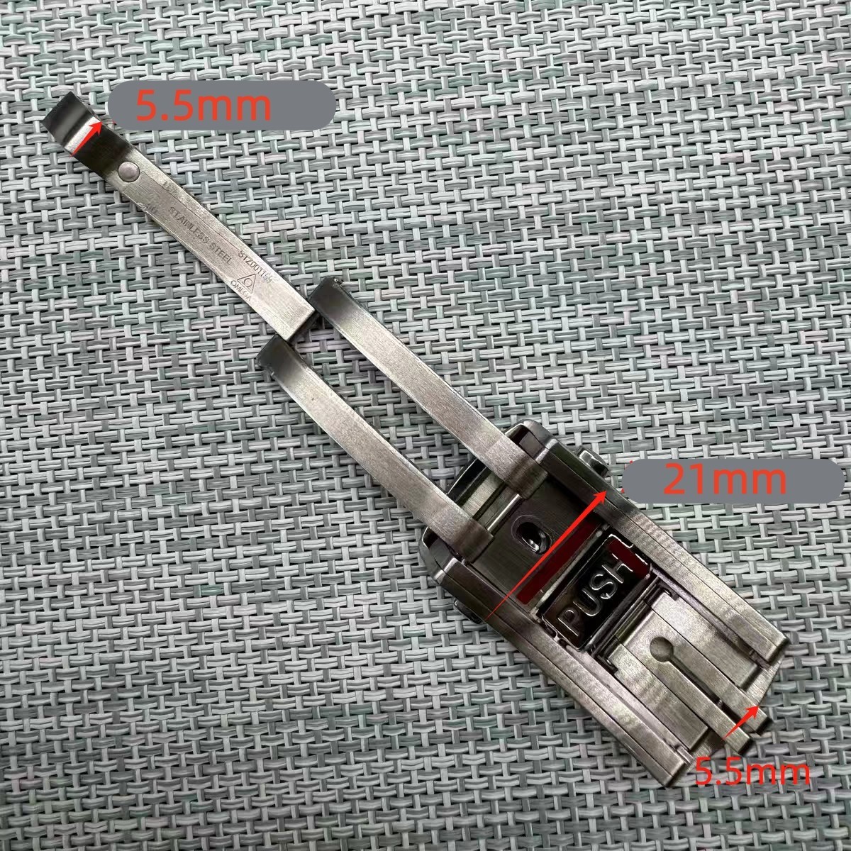 For OMEGA-Genuine- 21mm Stainless Steel Watch Strap Fastner Clasp Buckle