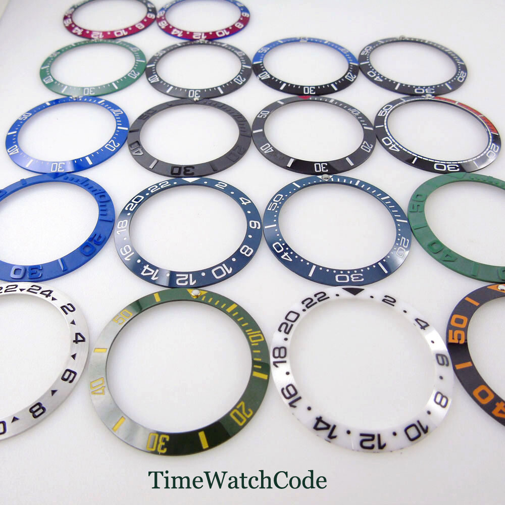 39.8mm Sloped Watch Bezel Insert Ceramic/Alloy Bezel Ring For 43mm Mens Watch